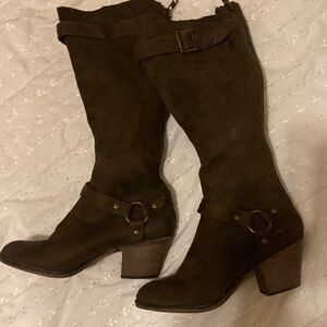 Rocket Dog Brown Suede Heeled Boots
